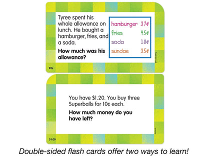 Math Word Problem Flash Cards - Gr. 1-3 - US 8560