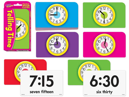 Telling Time Pocket Flash Cards - US 7336