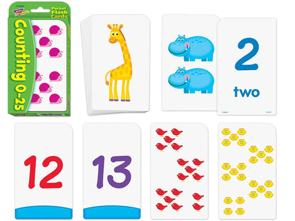 Counting 0-25 Pocket Flash Cards - US 9701