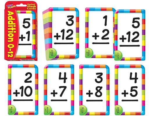 Addition 0-12 Pocket Flash Cards - US 2241
