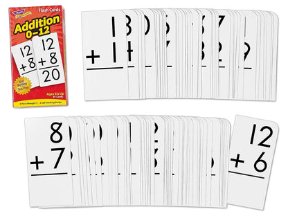 Addition 0-12 Flash Cards- 91 Cards - US 6391