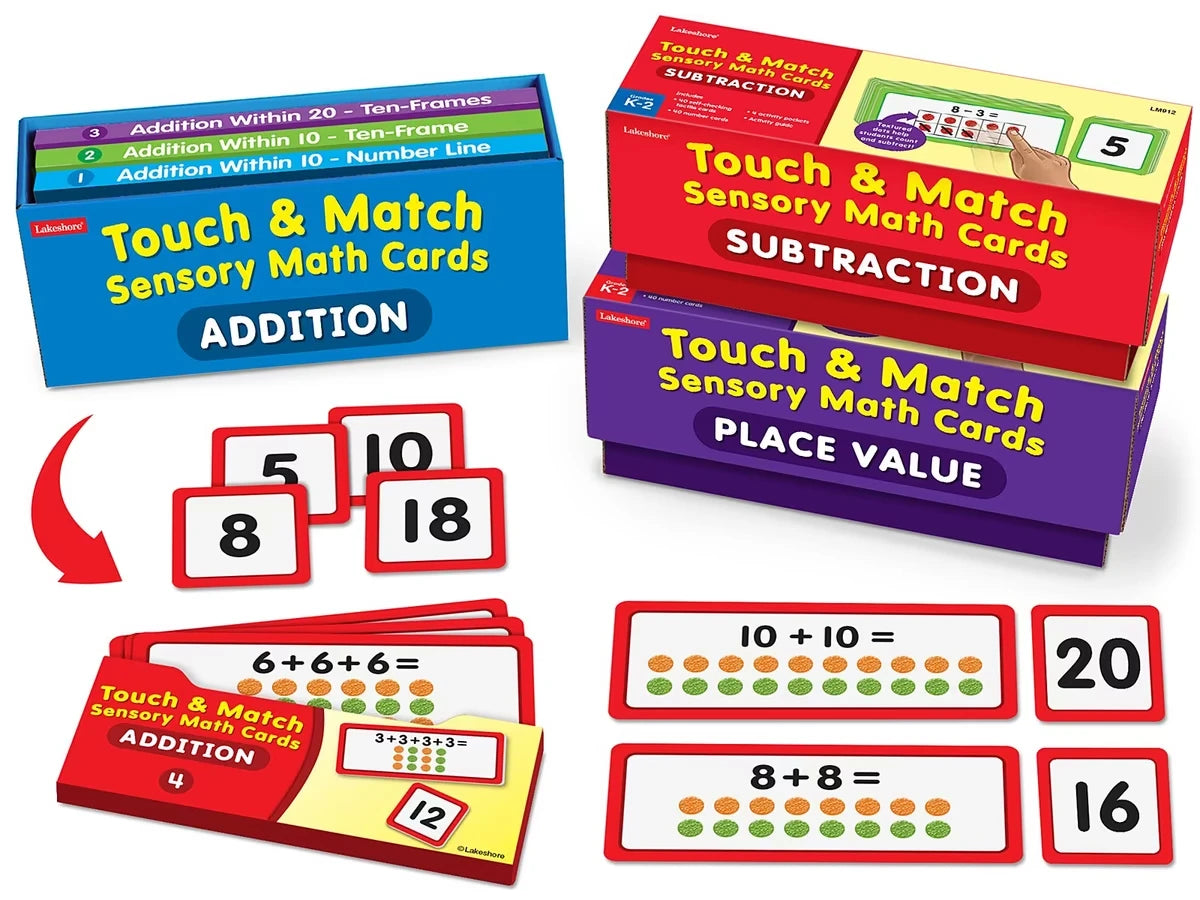 Touch & Match Sensory Math Cards - Complete Set - US 1173
