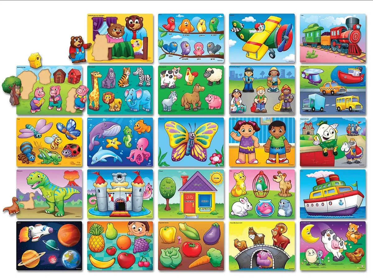 Lakeshore Preschool Puzzle Library with Rack - US 7662