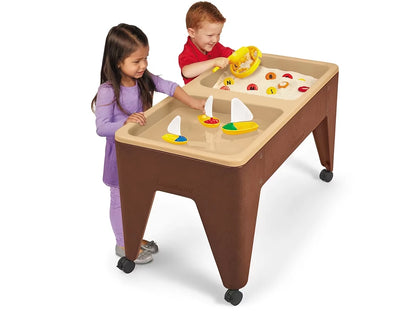 Preschool Two-Station Sand & Water Table - Natural Colors - US 8740