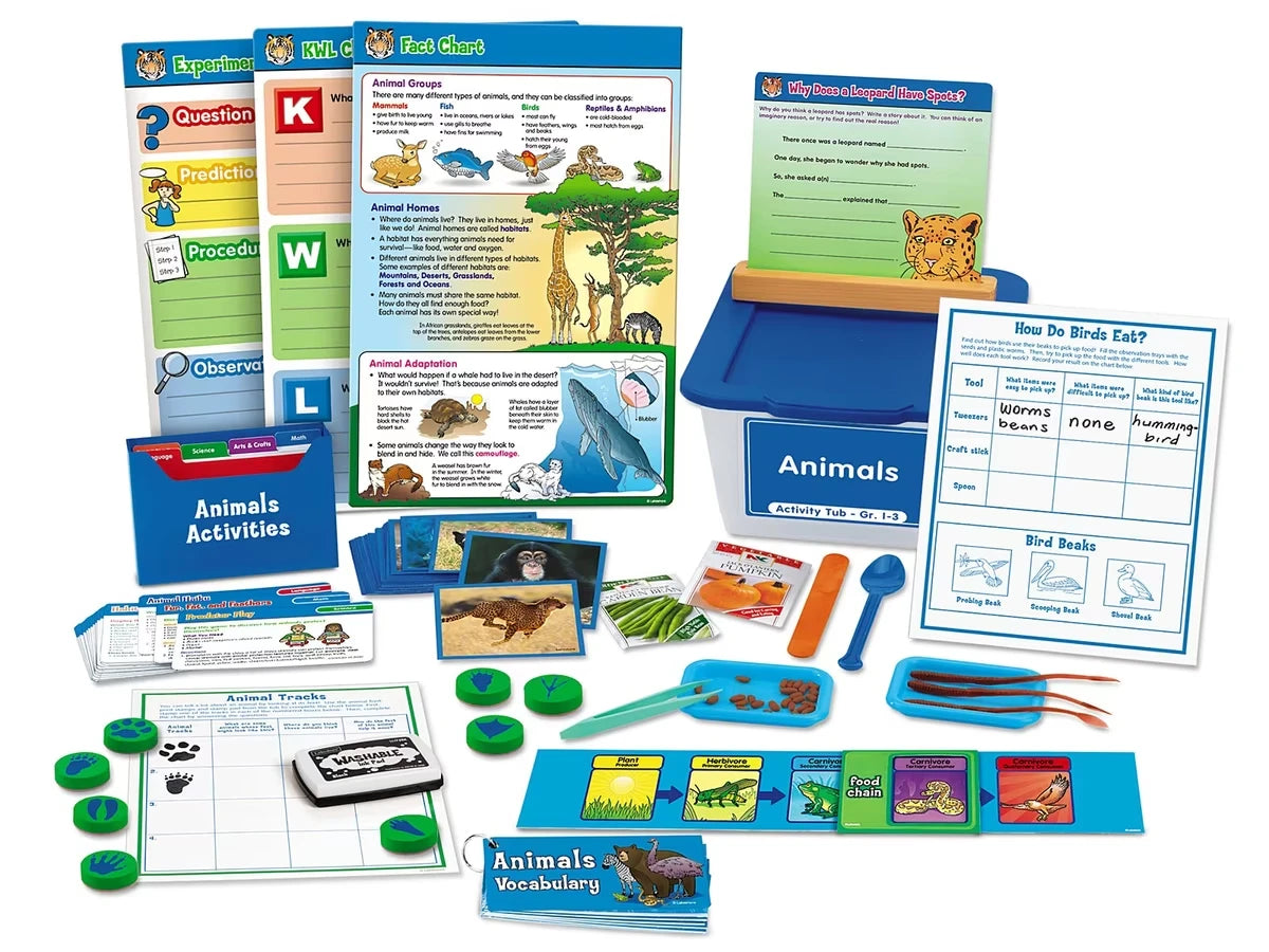 Animals Activity Tub - Gr. 1-3 - US 8072