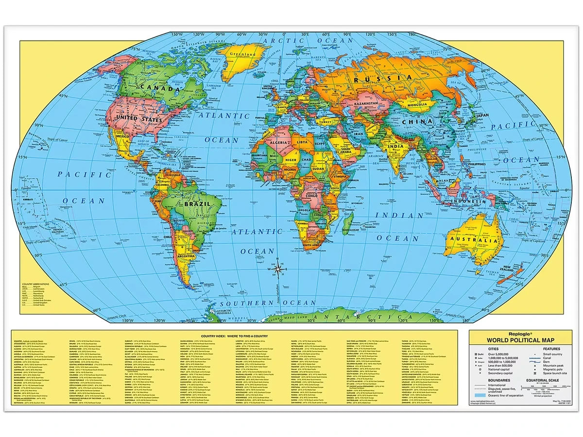 Write & Wipe World Wall Map - US 7646