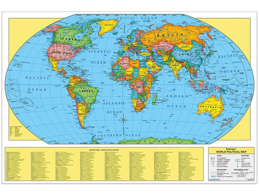 Write & Wipe World Wall Map - US 7646