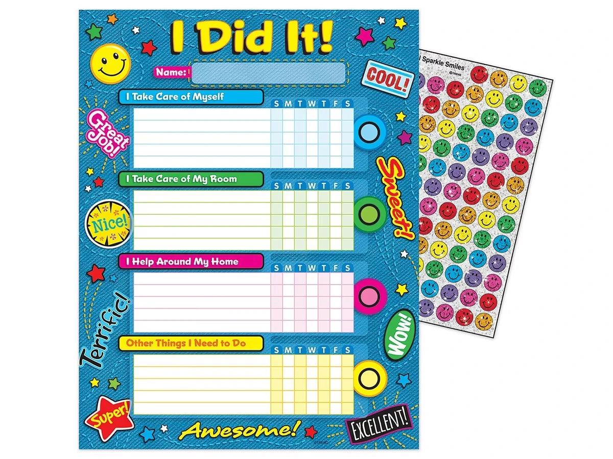 I Did It! Chore Charts - Set of 25 - US 6807