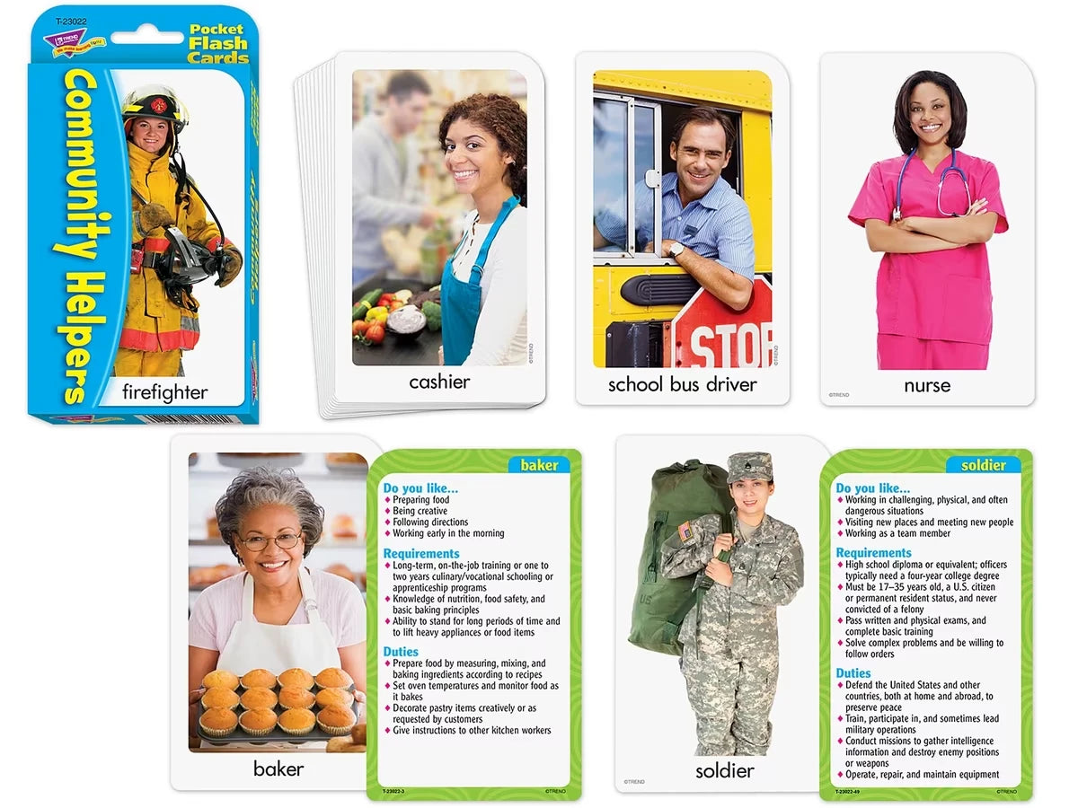 Community Helpers Pocket Flash Cards - US 2190