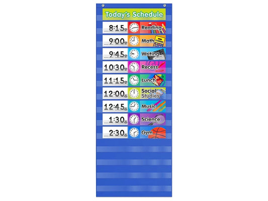 Write & Wipe Daily Schedule Pocket Chart - US 2766