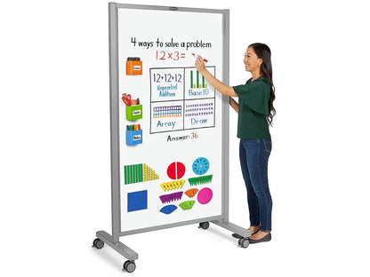Flex-Space Mobile Magnetic Double-Sided Whiteboard - US 9655