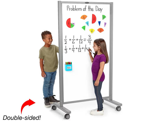 Flex-Space Mobile Magnetic Double-Sided Whiteboard - US 9655