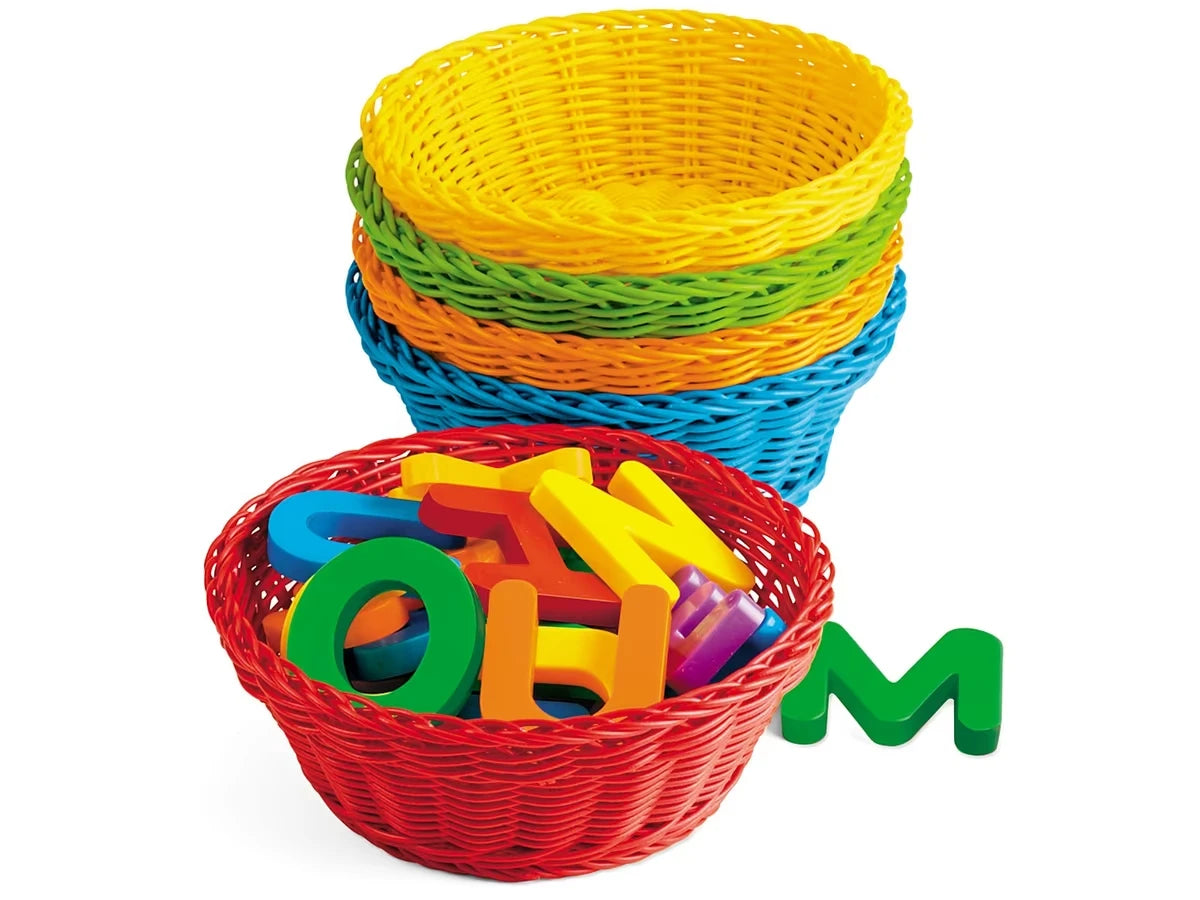 Dishwasher-Safe Round Multicolor Baskets - Set of 5 - US 7506