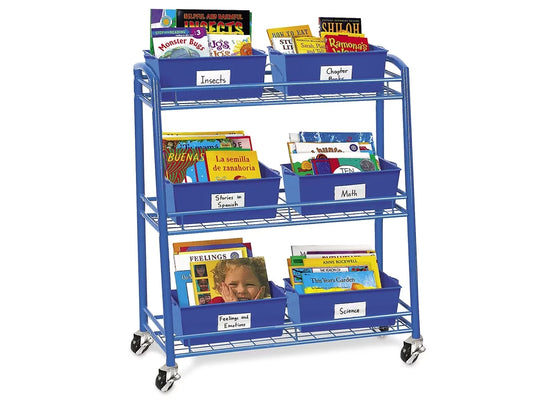 Books on Wheels Mobile Cart - 6 Bins - US 2059