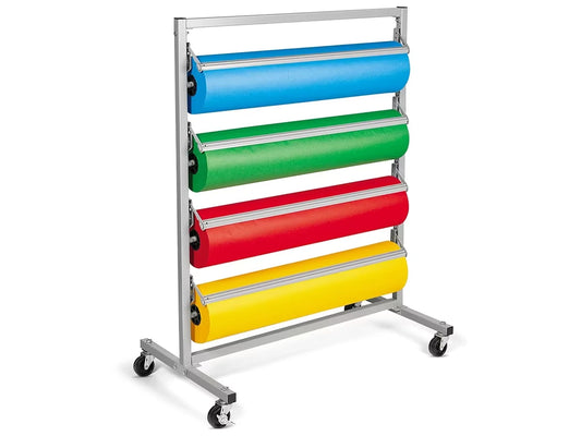 Portable Butcher Paper 4-Roll Holder/Cutter Floor Rack - US 7837