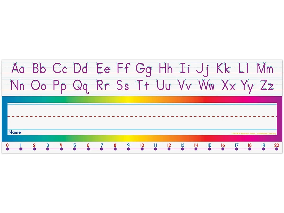 Alphabet Rainbow Reference Nameplates - Pre K-K - US 9068