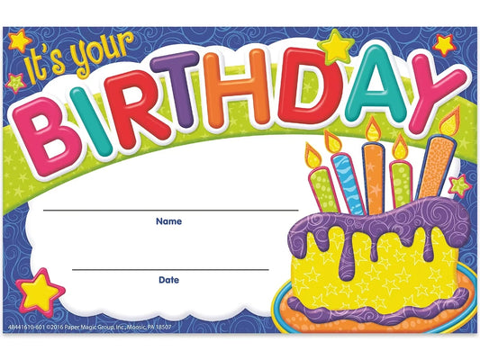 Color My World Birthday Certificates - US 9711