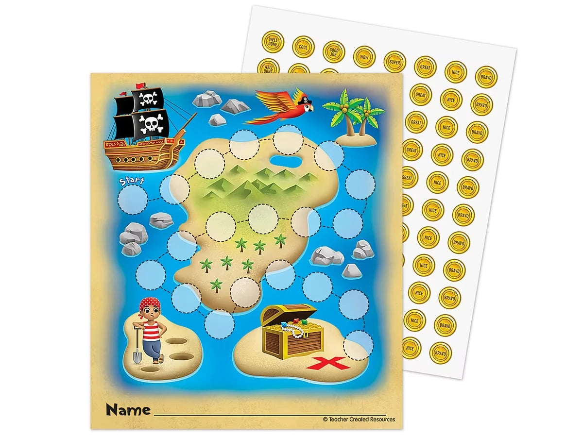 Treasure Hunt Reward Trackers and Stickers - US 3136