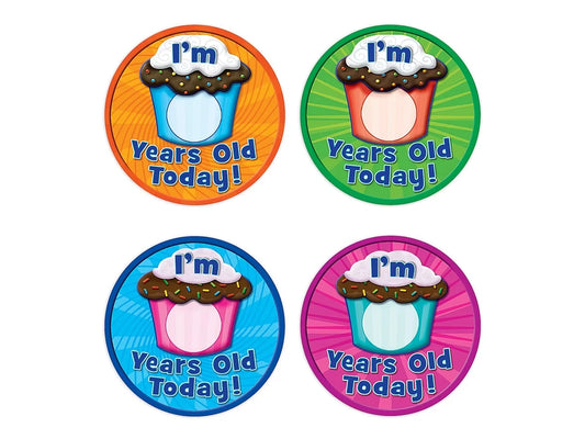 Cupcake Birthday Badges - Variety Pack - US 5819