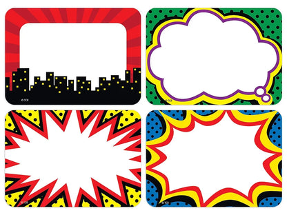 Superhero Name Tags - Variety Pack - US 3807