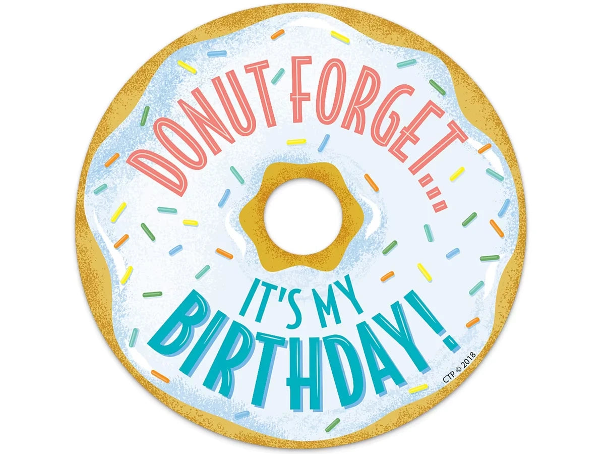 Mid-Century Mod Donut Birthday Badges - US 2150