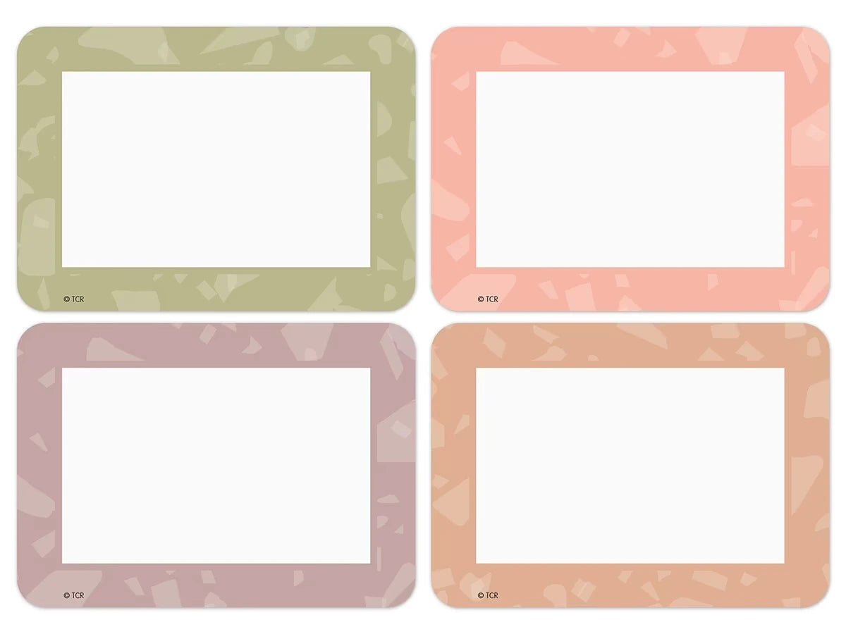 Terrazzo Tones Name Tags - Variety Pack - US 5994
