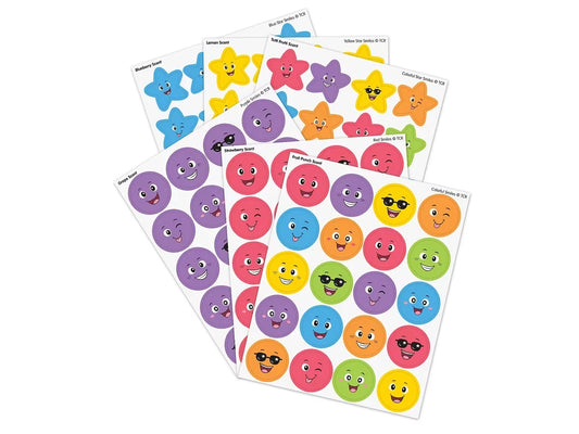 Smiles and Stars Scented Stickers - Variety Pack - US 7581