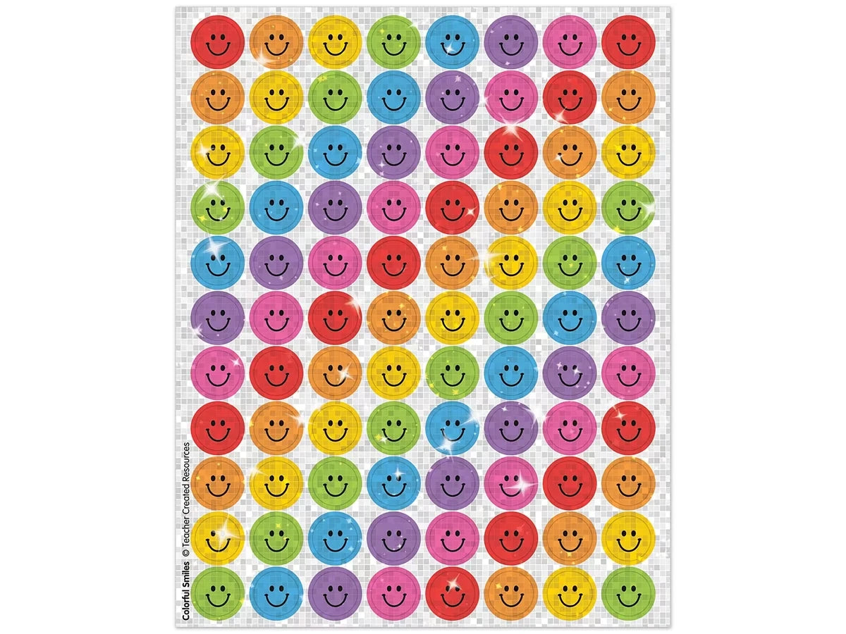 Colorful Smiles Sparkle Mini Stickers - US 9234