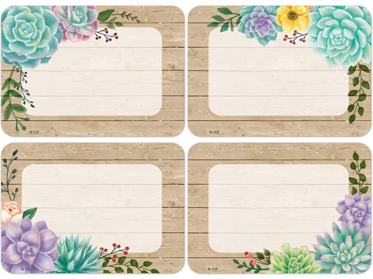 Rustic Bloom Name Tags - Variety Pack - US 6124