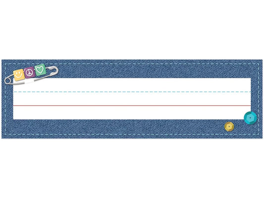 Crafty and Cool Denim Nameplates - US 5846