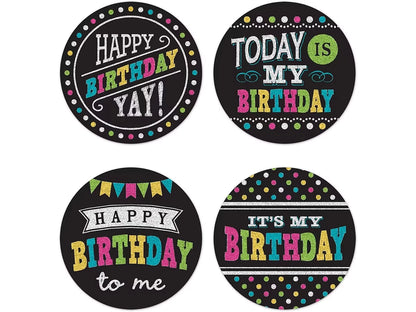 Chalkboard Brights Birthday Badges - Variety Pack - US 5973
