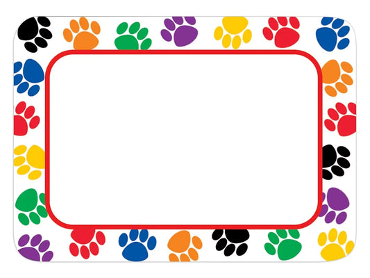 Paw Print Name Tags - US 2276
