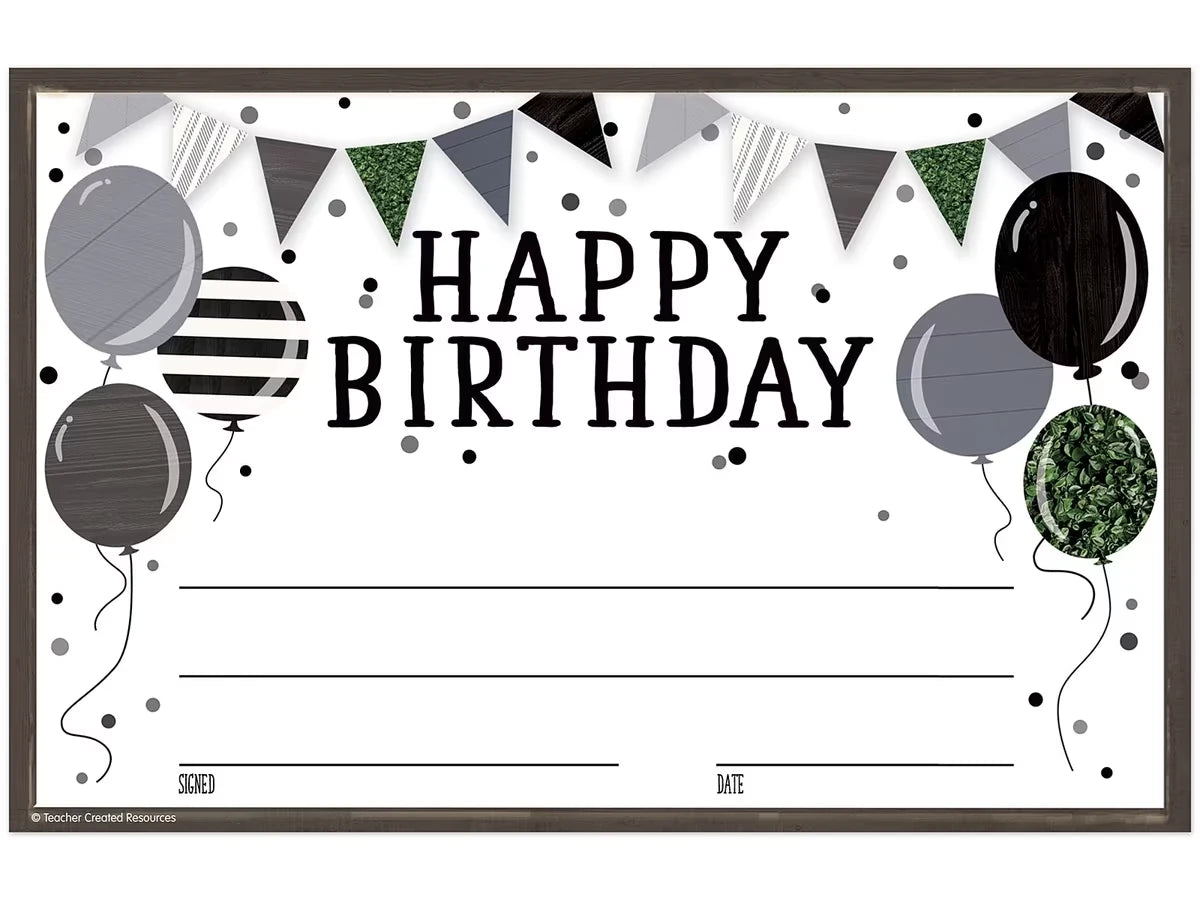 Modern Farmhouse Birthday Certificates - US 2332