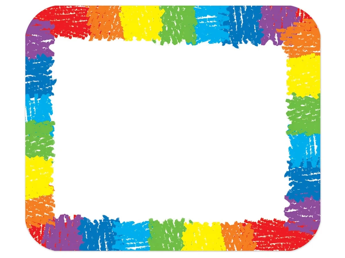 Rainbow Scribble Name Tags - US 7049