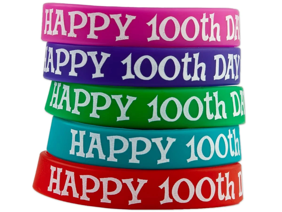 Happy 100th Day Wristbands - US 2516