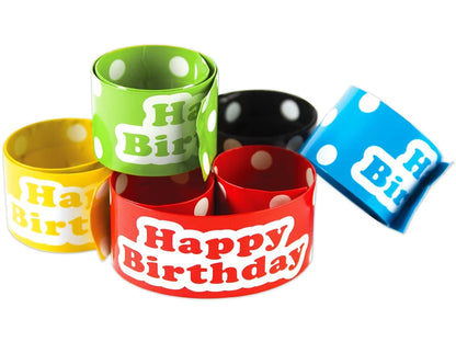 Polka Dot Birthday Slap Bracelets - US 9795