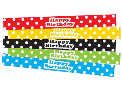 Polka Dot Birthday Slap Bracelets - US 9795