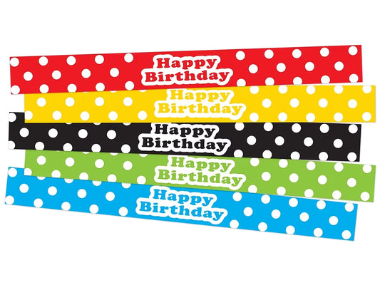 Polka Dot Birthday Slap Bracelets - US 9795