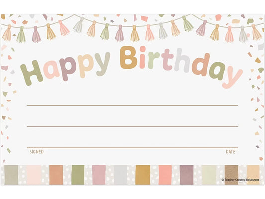 Terrazzo Tones Birthday Certificates - US 2195