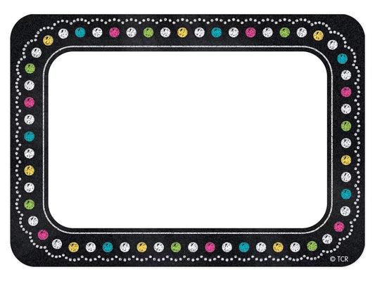 Chalkboard Brights Name Tags - US 4571