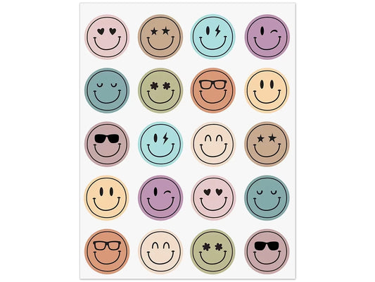 Calming Colors Smiley Stickers - US 3086