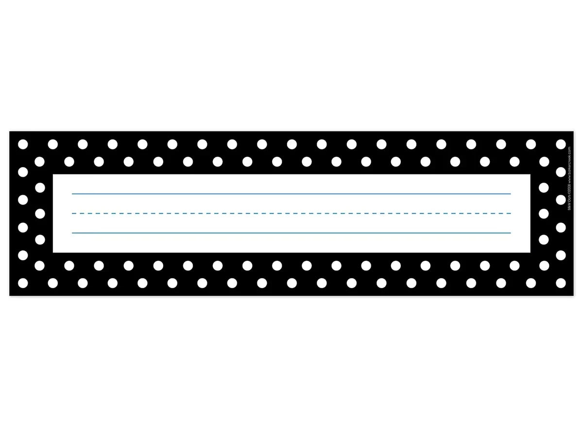 Black Polka Dot Nameplates - US 7905
