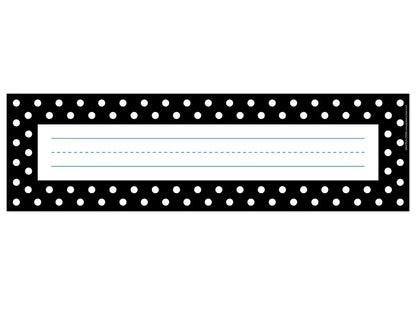 Black Polka Dot Nameplates - US 7905