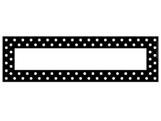 Black Polka Dot Nameplates - US 7905