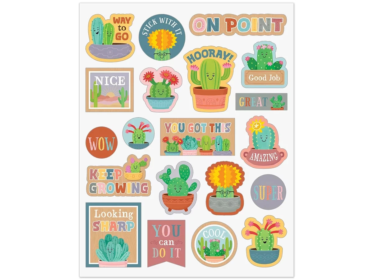 Happy Cactus Crew Motivational Stickers - US 2270