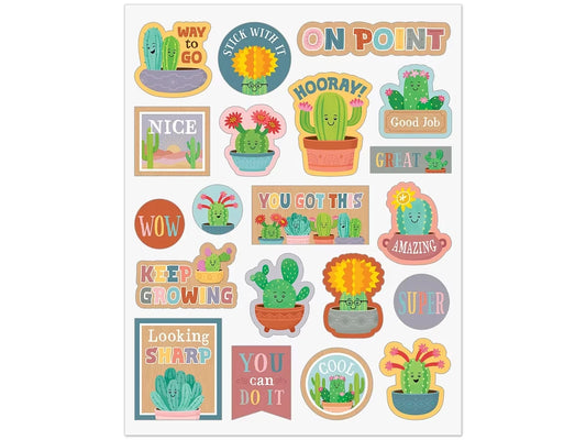 Happy Cactus Crew Motivational Stickers - US 2270