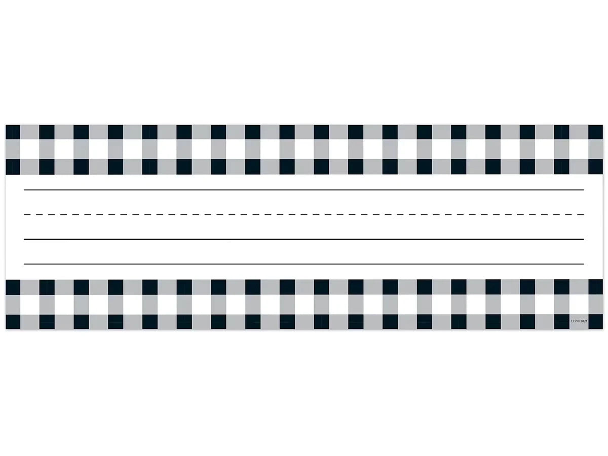 Black & White Buffalo Checkered Nameplates - US 9673