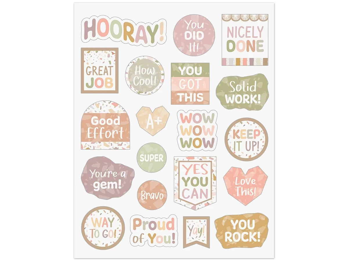 Terrazzo Tones Motivational Stickers - US 3181