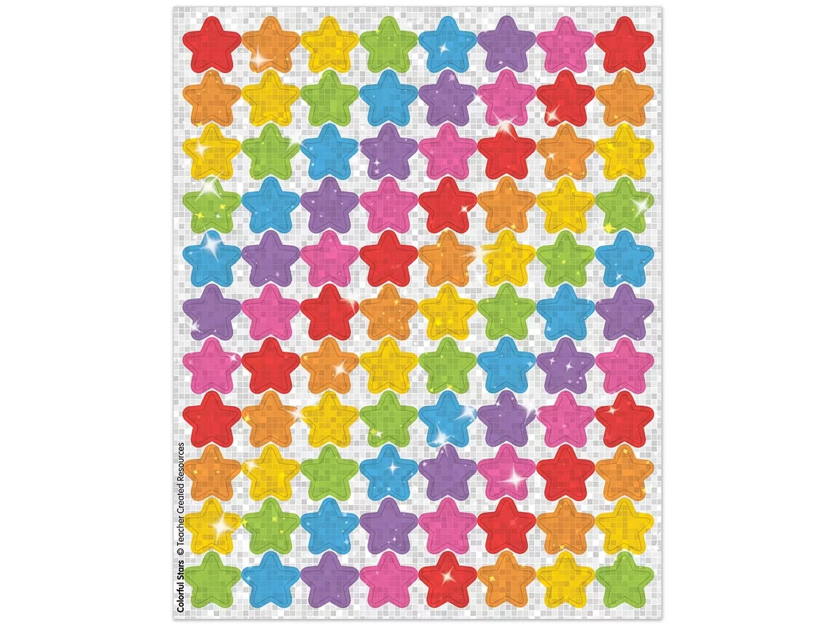Colorful Stars Sparkle Mini Stickers - US 1061
