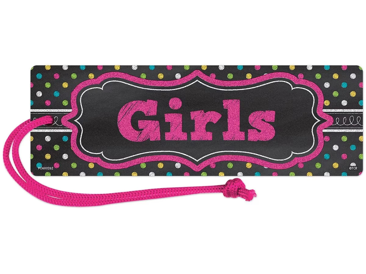 Chalkboard Brights Magnetic Girl’s Hall Pass - US 9067